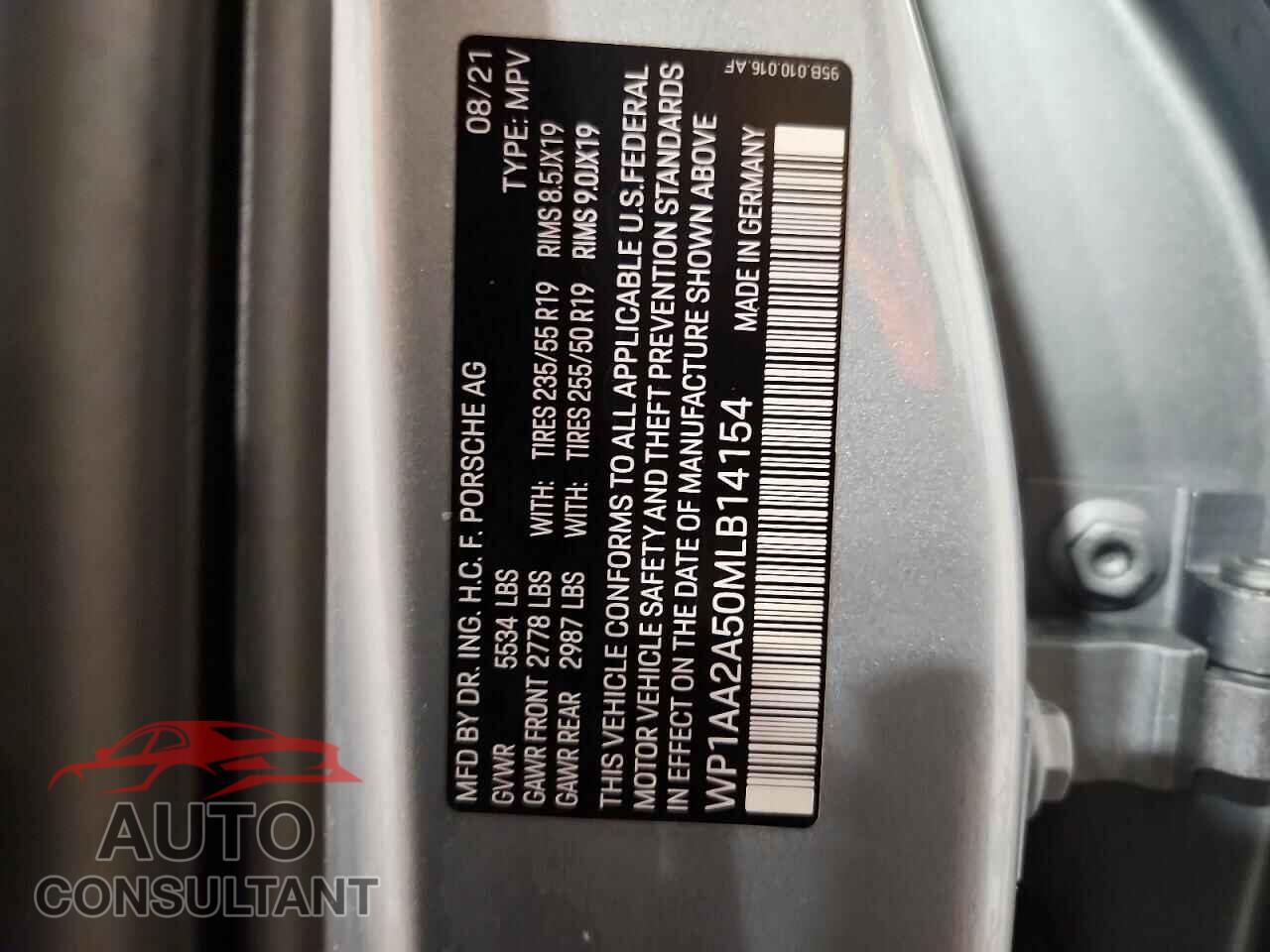 PORSCHE MACAN 2021 - WP1AA2A50MLB14154