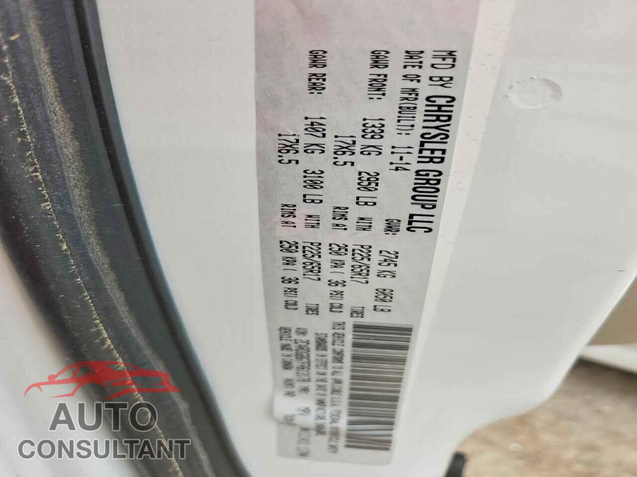 DODGE CARAVAN 2015 - 2C4RDGBG7FR613178