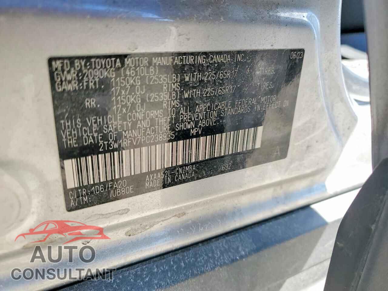 TOYOTA RAV4 2023 - 2T3W1RFV7PC238935