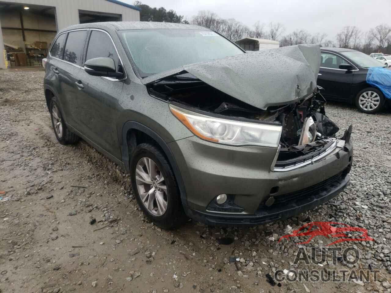 TOYOTA HIGHLANDER 2016 - 5TDZKRFH5GS134979