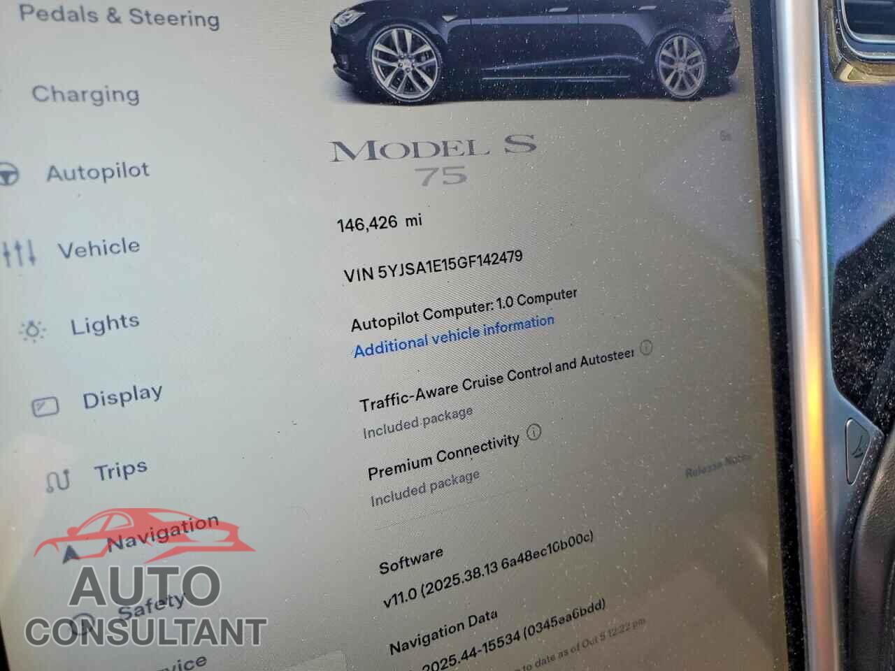 TESLA MODEL S 2016 - 5YJSA1E15GF142479