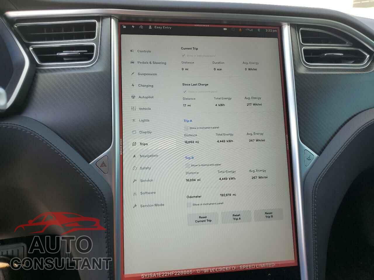 TESLA MODEL S 2017 - 5YJSA1E22HF228665