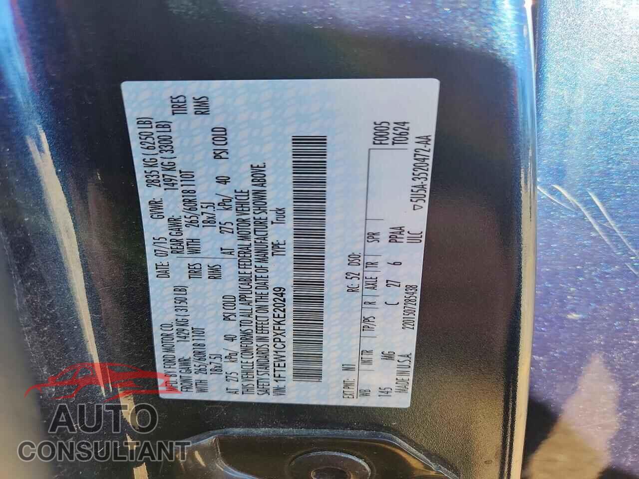 FORD F-150 2015 - 1FTEW1CPXFKE20249