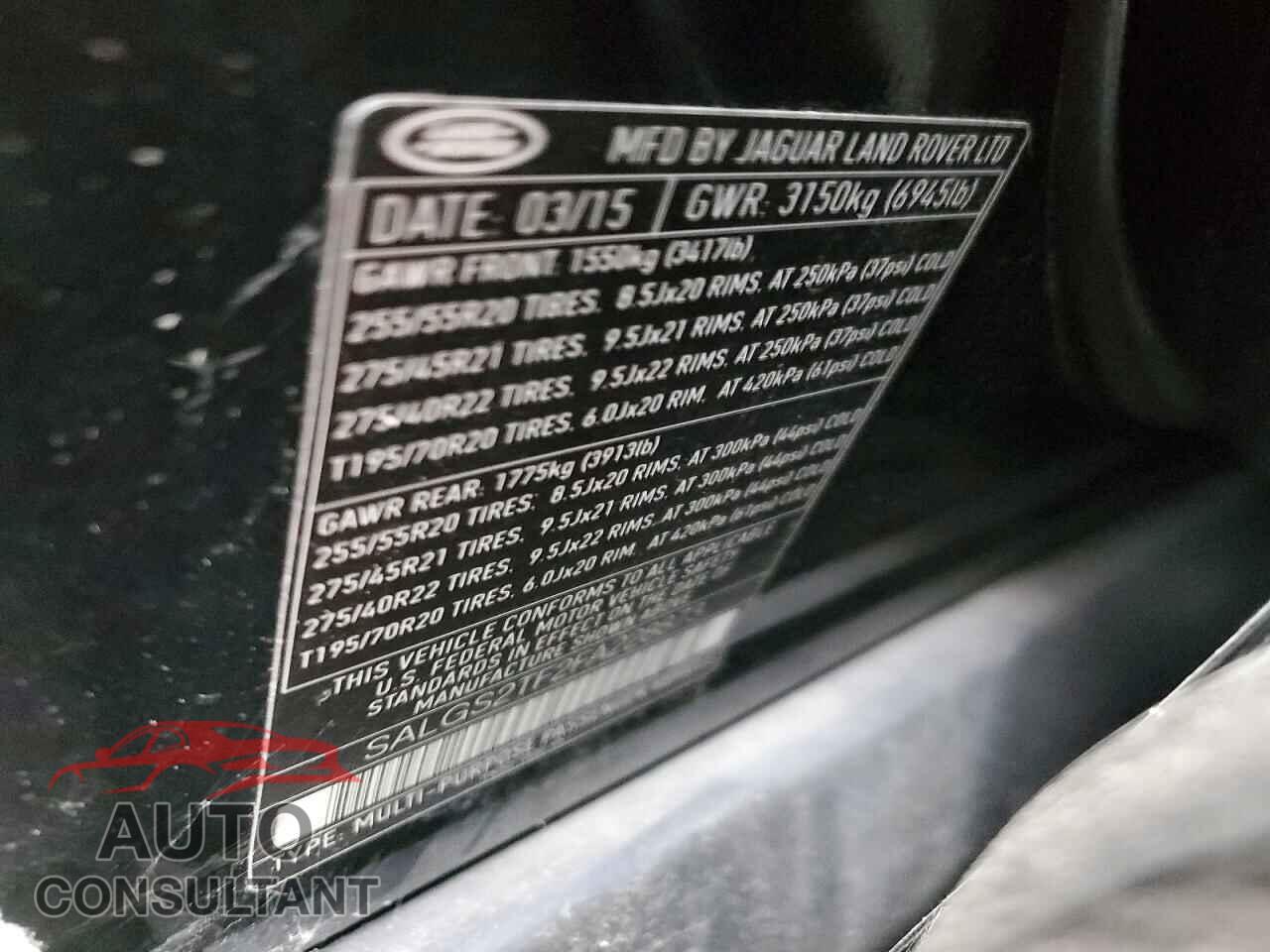 LAND ROVER RANGEROVER 2015 - SALGS2TF2FA228873