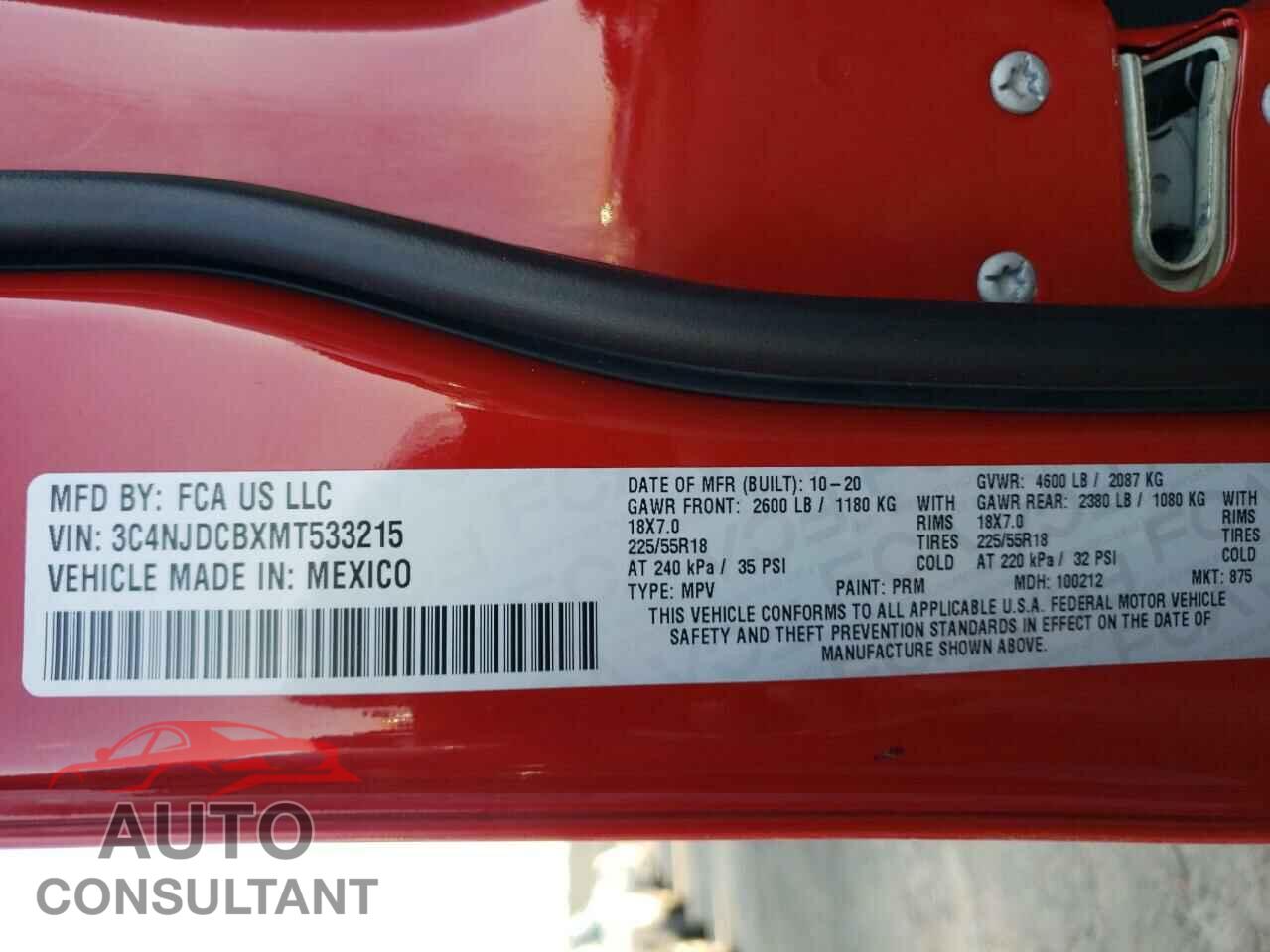 JEEP COMPASS 2021 - 3C4NJDCBXMT533215