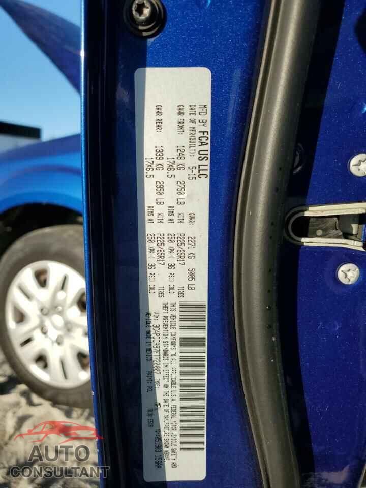 DODGE JOURNEY 2015 - 3C4PDCAB7FT720007