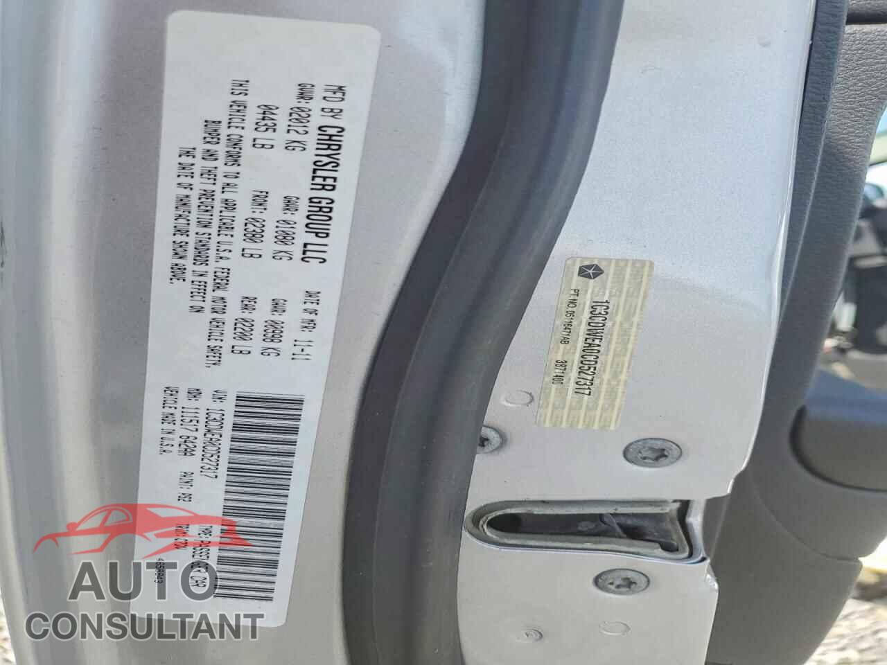DODGE CALIBER 2012 - 1C3CDWEA0CD527317