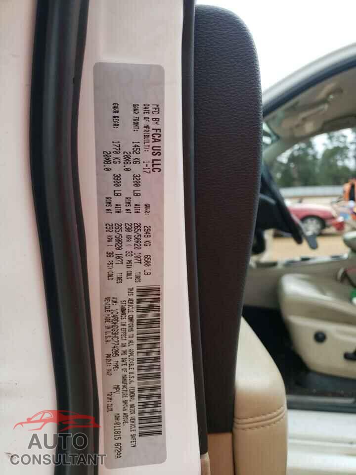 DODGE DURANGO 2017 - 1C4RDHDG9HC774209