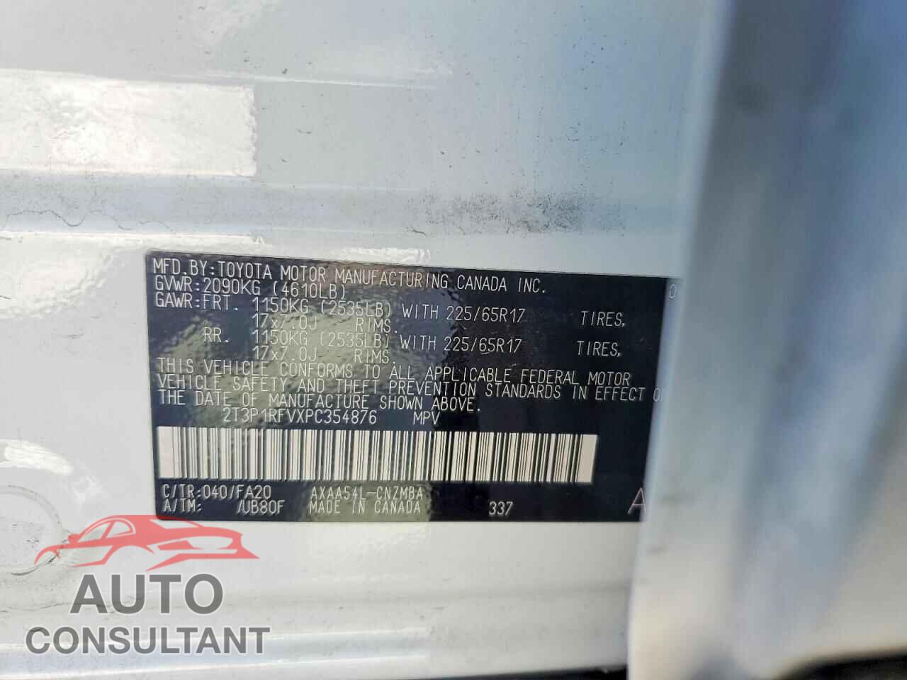 TOYOTA RAV4 2023 - 2T3P1RFVXPC354876
