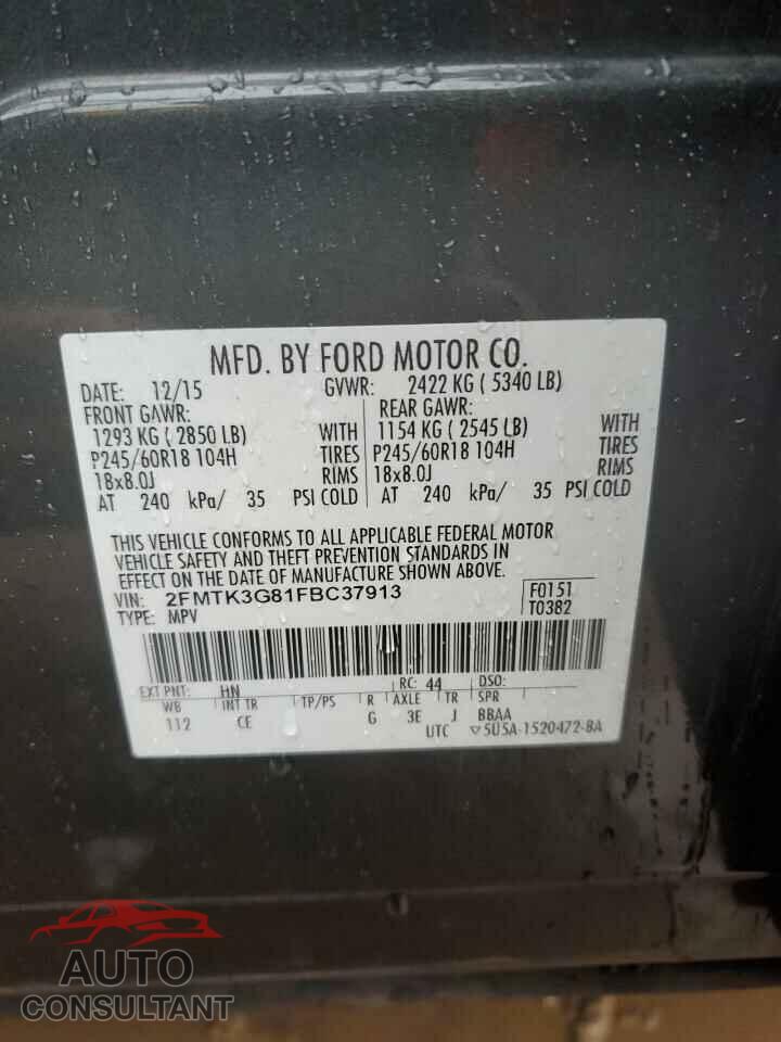 FORD EDGE 2015 - 2FMTK3G81FBC37913
