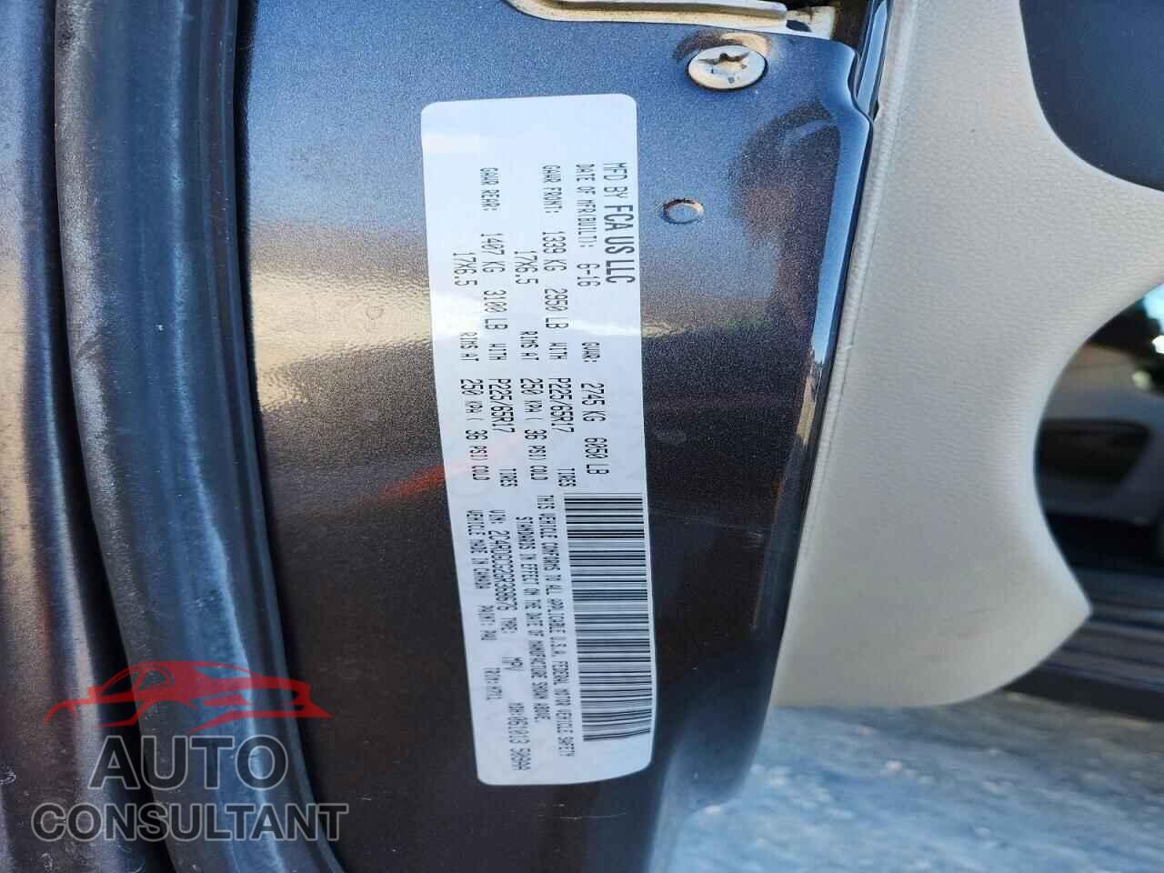 DODGE CARAVAN 2016 - 2C4RDGCG2GR368676