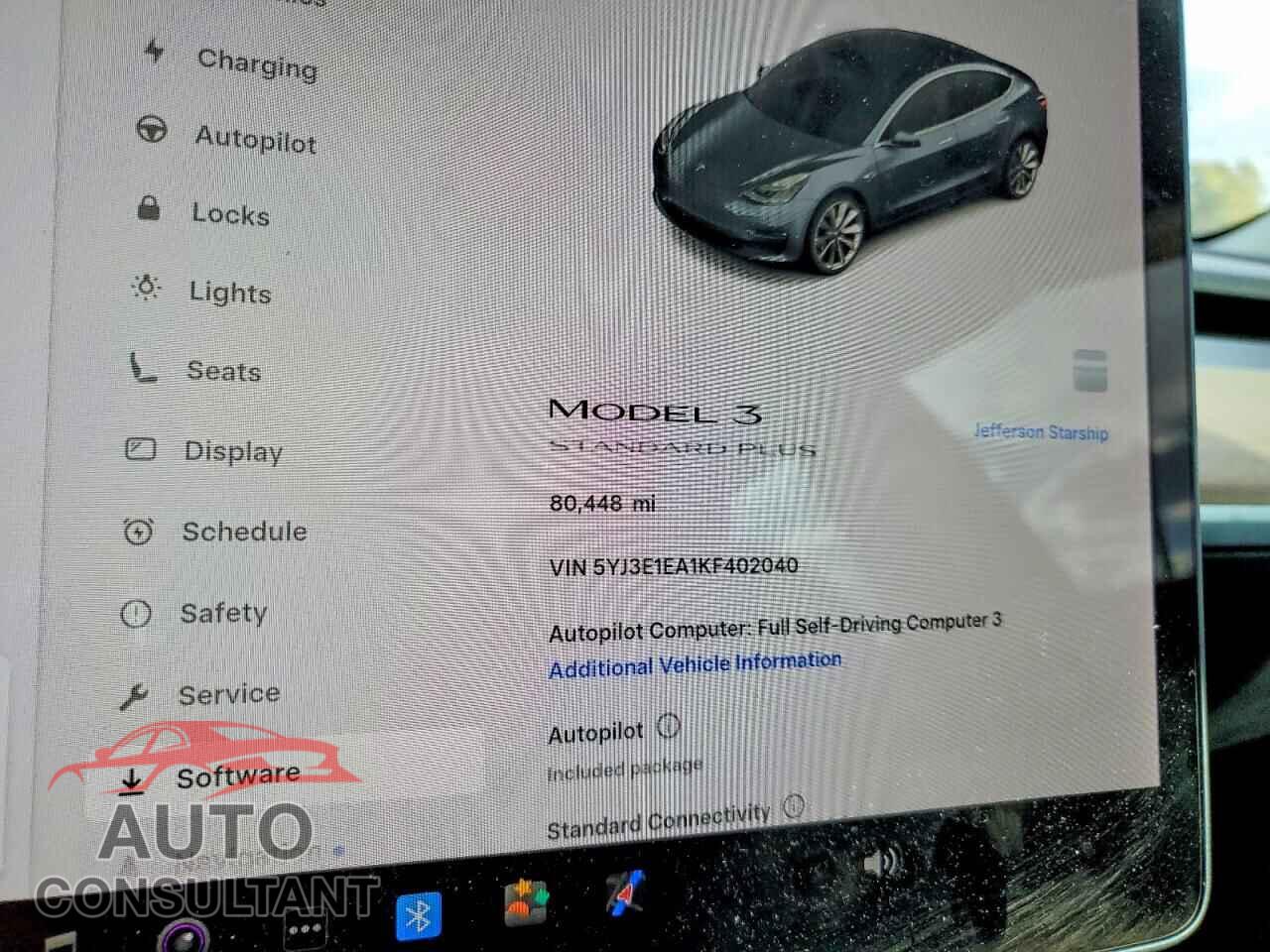 TESLA MODEL 3 2019 - 5YJ3E1EA1KF402040