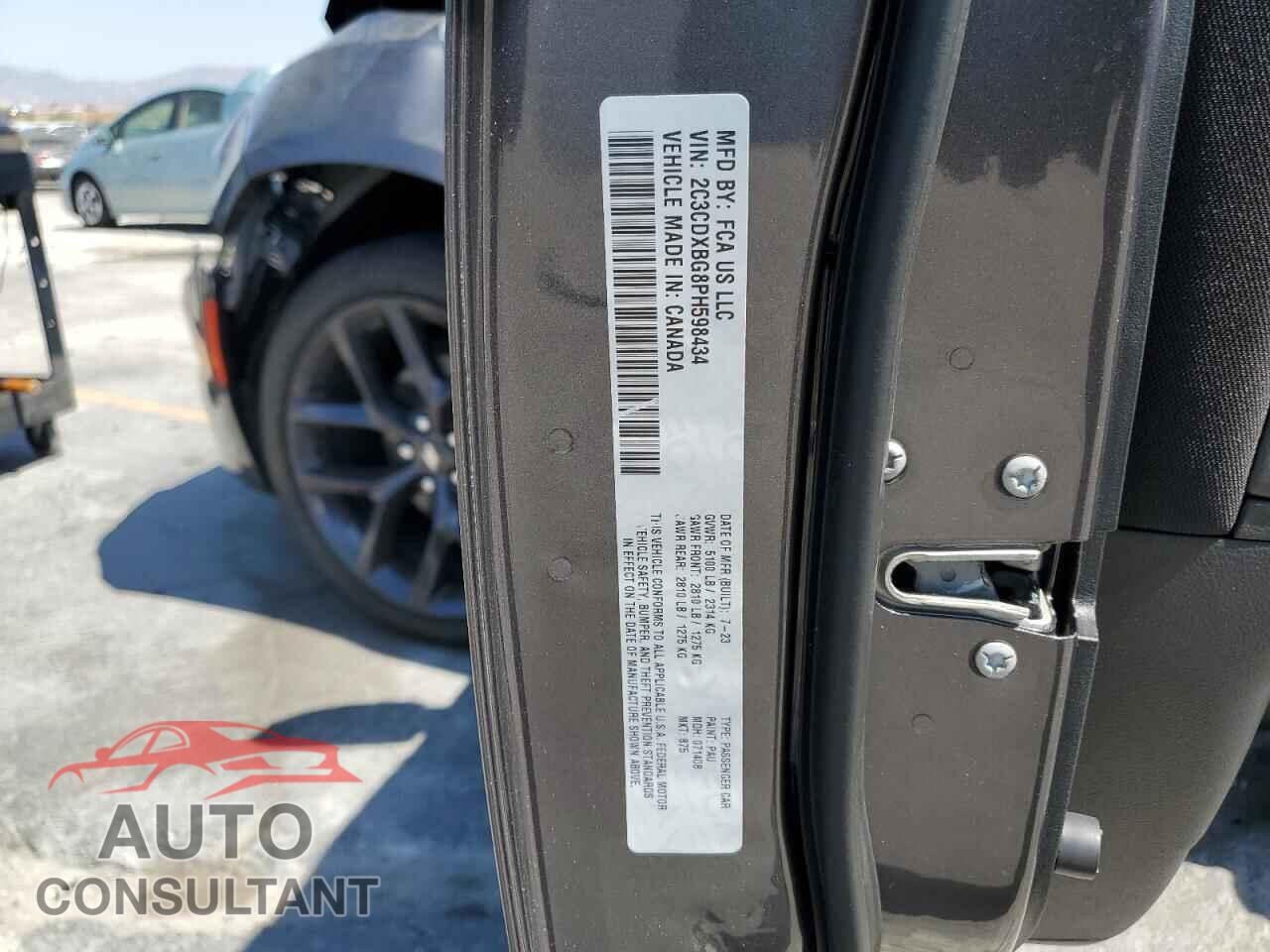 DODGE CHARGER 2023 - 2C3CDXBG8PH598434