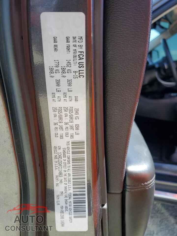 DODGE DURANGO 2015 - 1C4RDJDGXFC114863