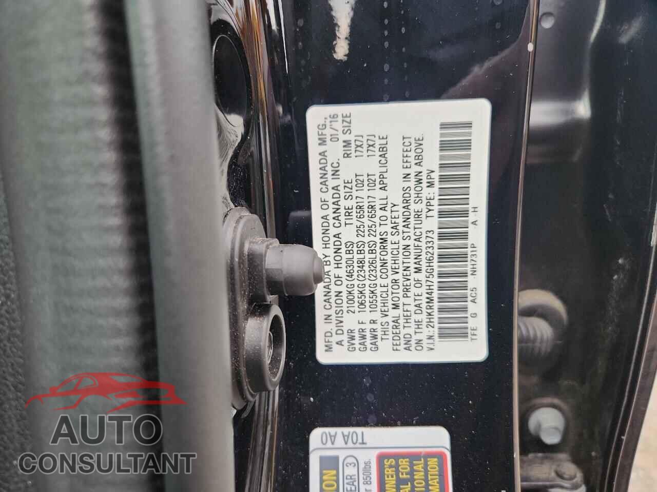 HONDA CRV 2016 - 2HKRM4H75GH623373
