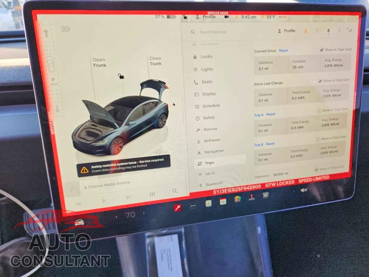 TESLA MODEL 3 2025 - 5YJ3E1EB2SF942800