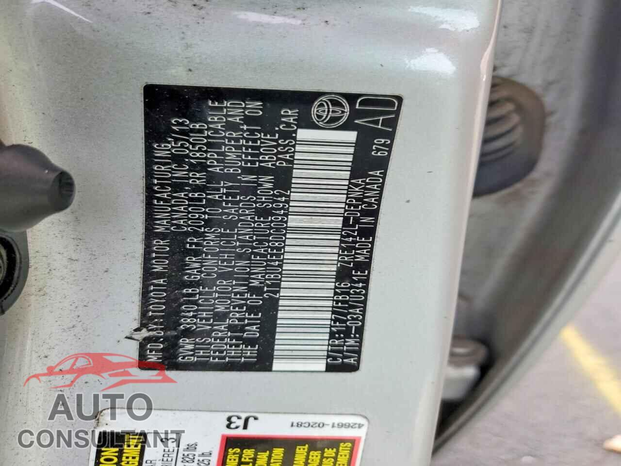 TOYOTA COROLLA 2013 - 2T1BU4EE8DC094942