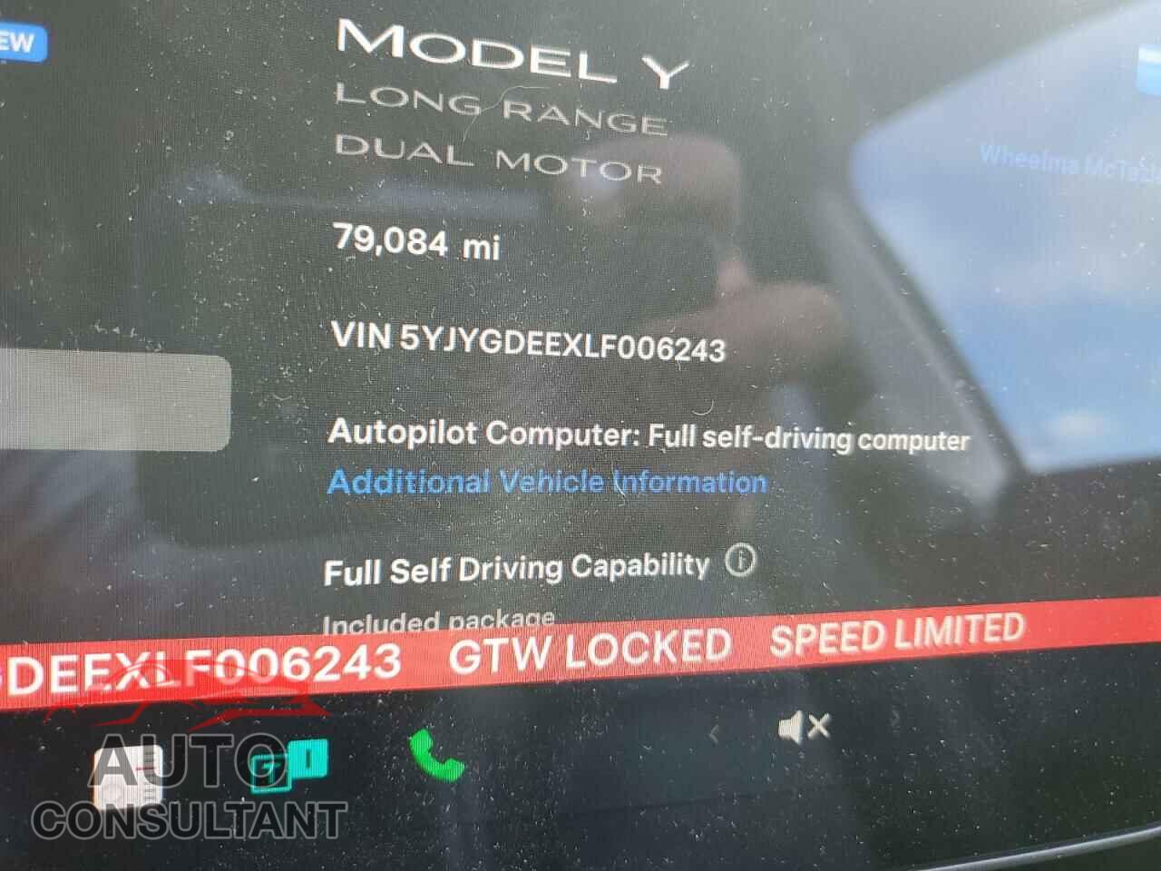 TESLA MODEL Y 2020 - 5YJYGDEEXLF006243
