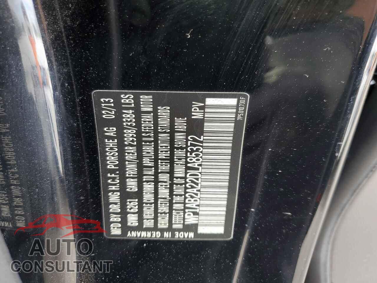 PORSCHE CAYENNE 2013 - WP1AB2A22DLA85372
