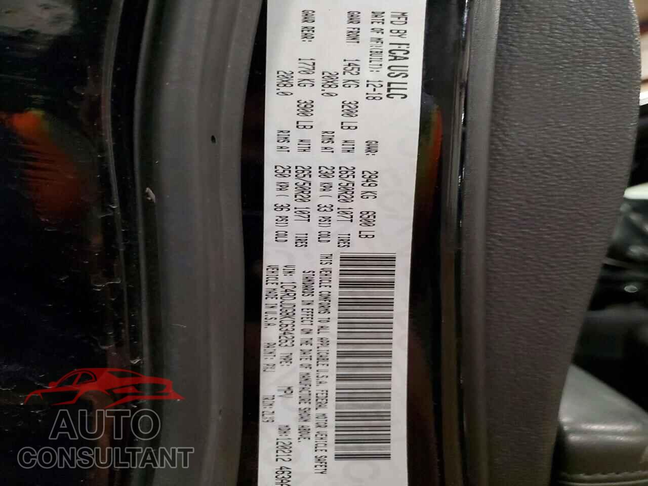 DODGE DURANGO 2019 - 1C4RDJDG8KC634263