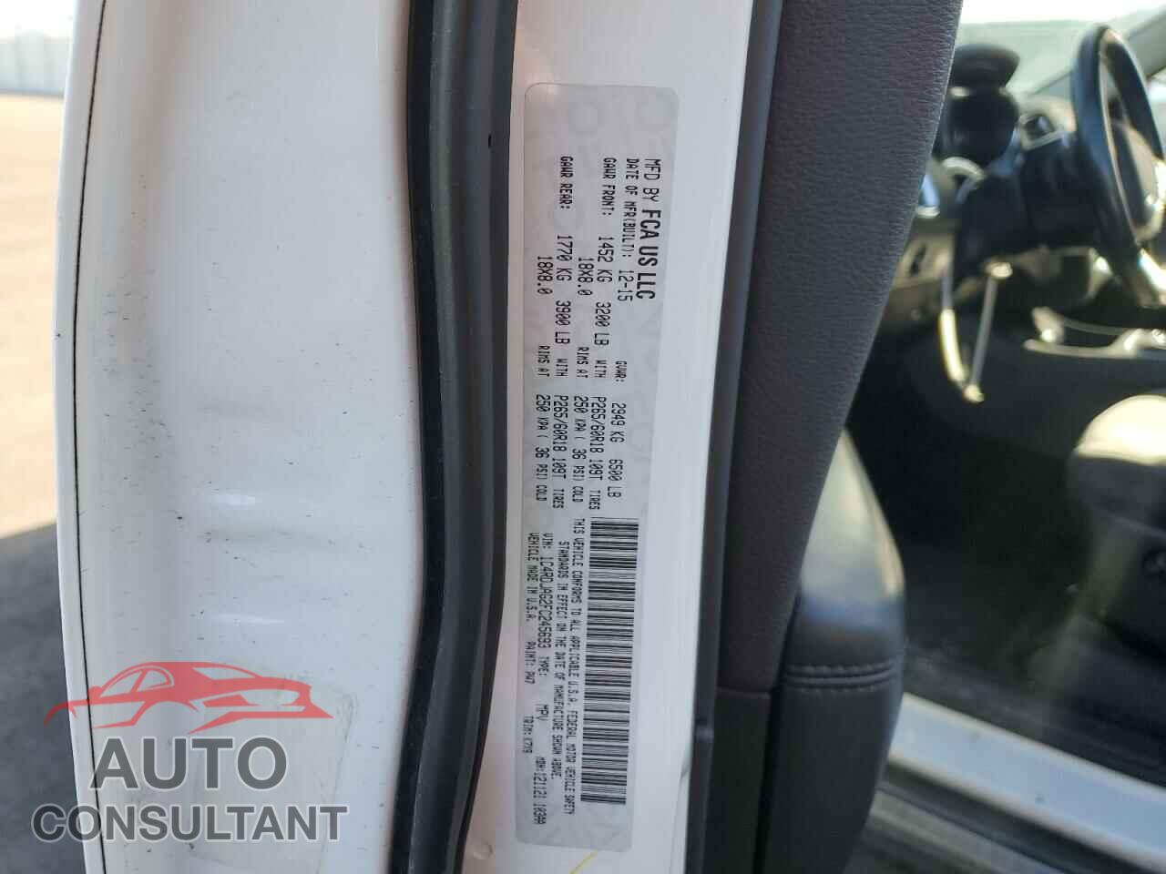 DODGE DURANGO 2015 - 1C4RDJAG2FC245693