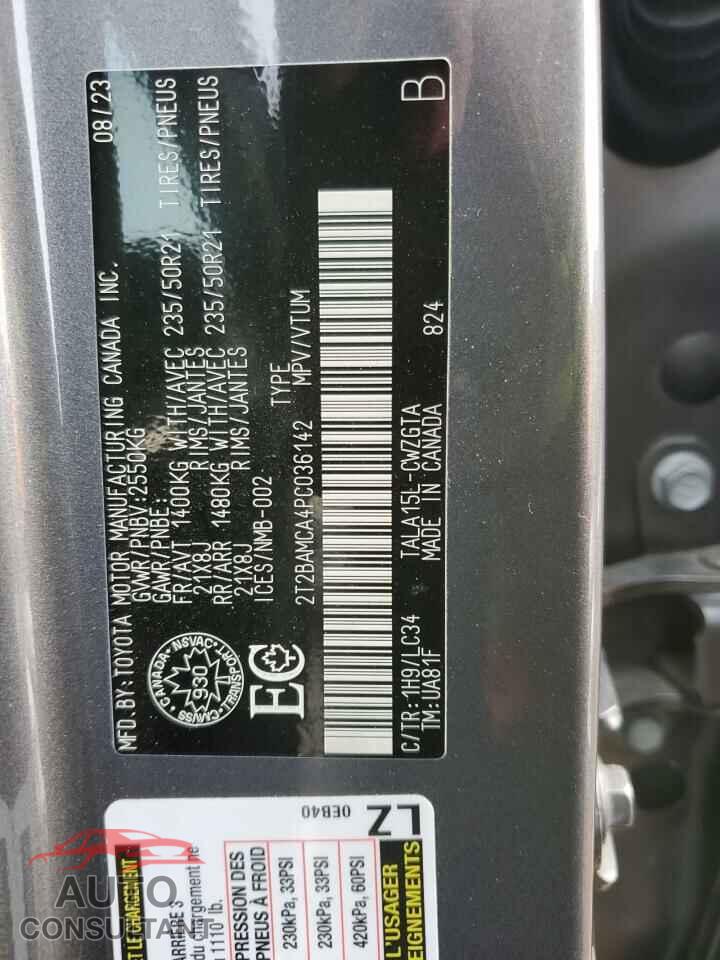LEXUS RX350 2023 - 2T2BAMCA4PC036142
