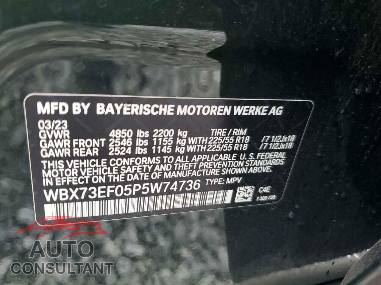 BMW X1 2023 - WBX73EF05P5W74736
