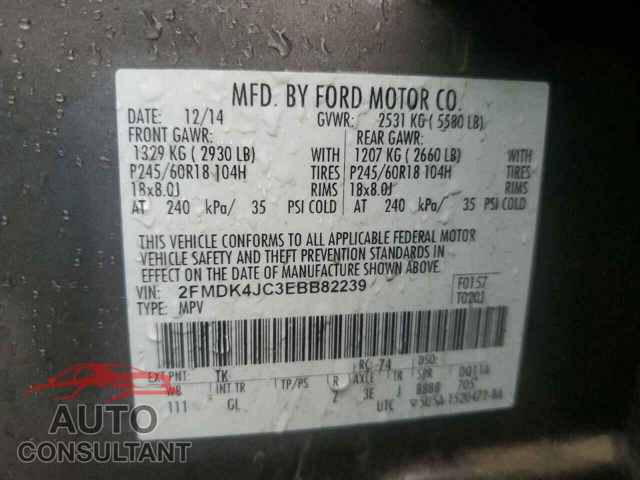 FORD EDGE 2014 - 2FMDK4JC3EBB82239