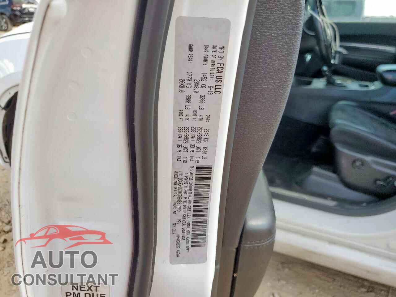 DODGE DURANGO 2019 - 1C4RDHDGXKC769480