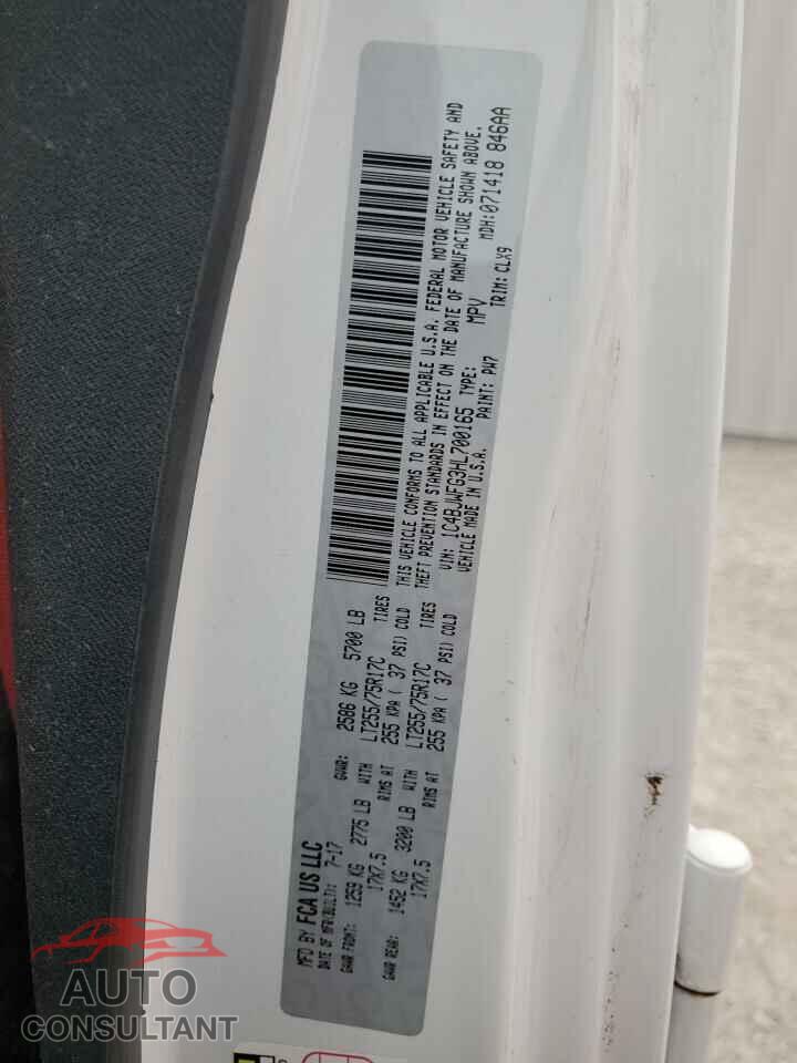 JEEP WRANGLER 2017 - 1C4BJWFG3HL700165