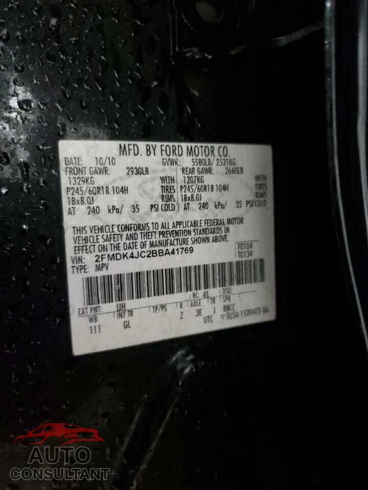 FORD EDGE 2011 - 2FMDK4JC2BBA41769
