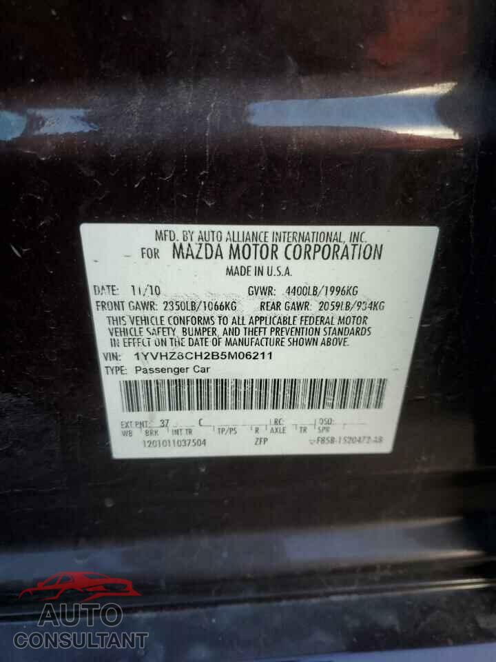MAZDA 6 2011 - 1YVHZ8CH2B5M06211