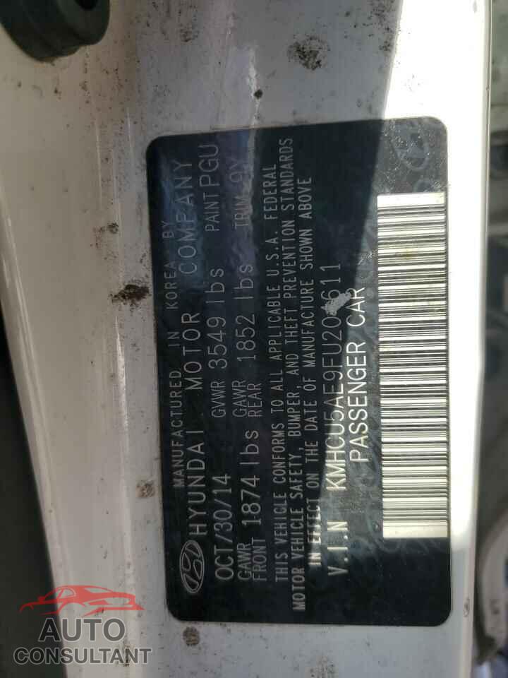HYUNDAI ACCENT 2015 - KMHCU5AE9FU204611