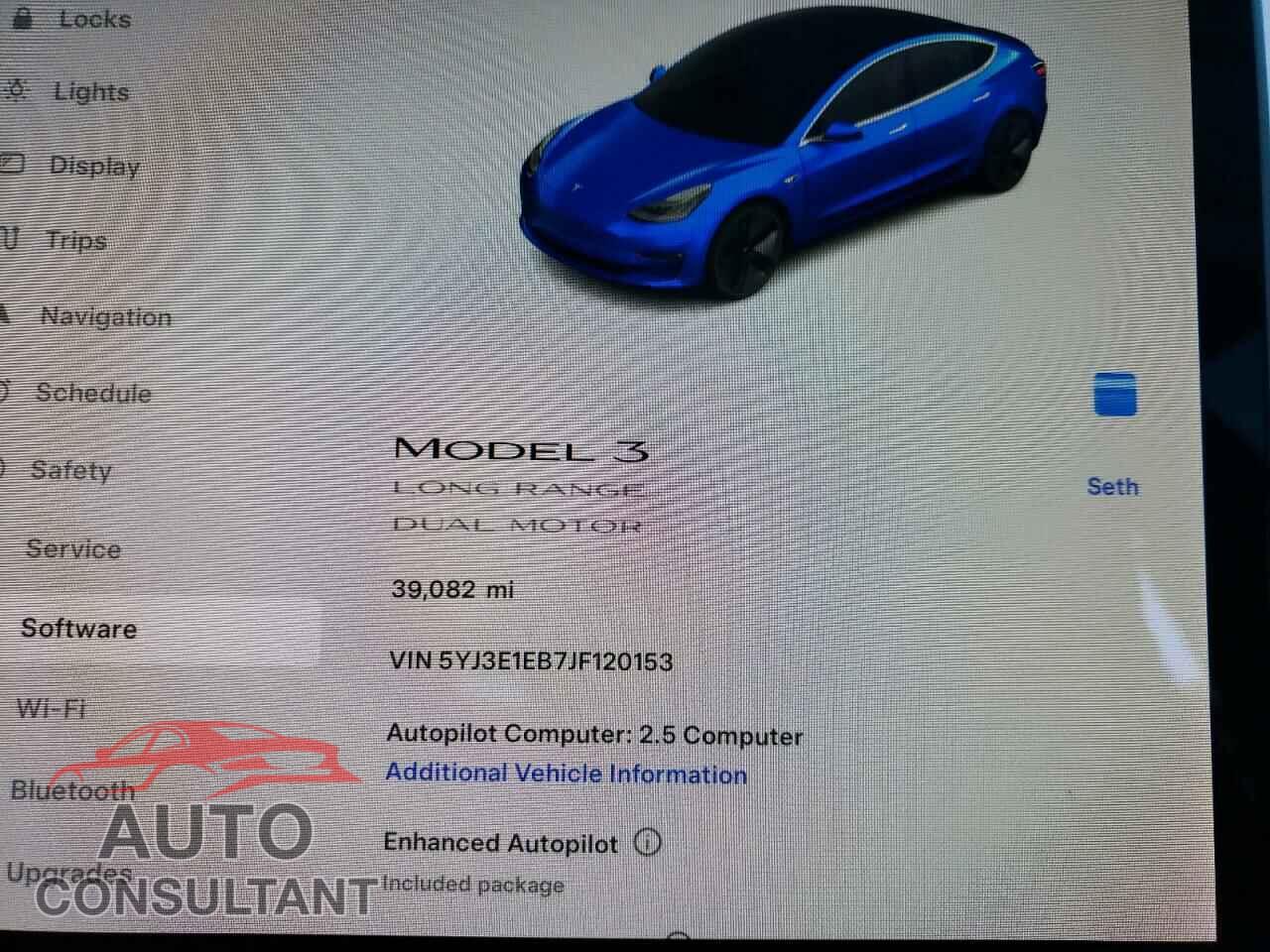 TESLA MODEL 3 2018 - 5YJ3E1EB7JF120153