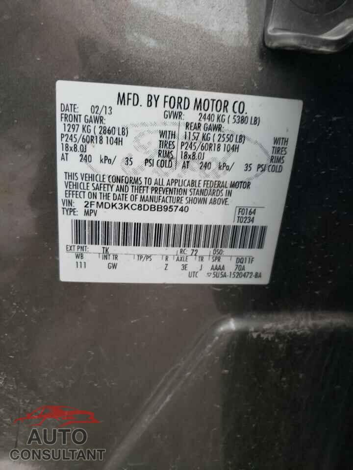 FORD EDGE 2013 - 2FMDK3KC8DBB95740