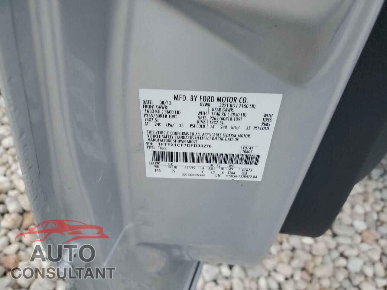 FORD F-150 2013 - 1FTFX1CF7DFD33276