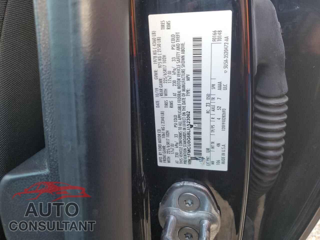 FORD ESCAPE 2020 - 1FMCU0G68LUA23062