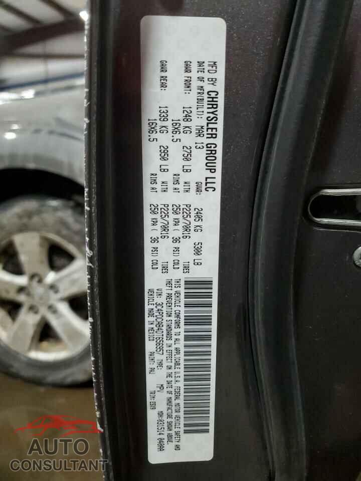 DODGE JOURNEY 2013 - 3C4PDCAB4DT656957