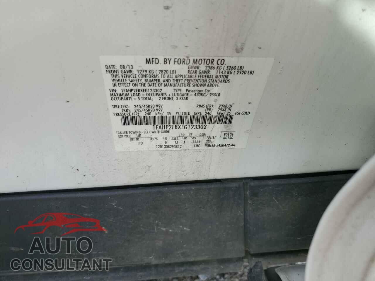 FORD TAURUS 2014 - 1FAHP2F8XEG123302