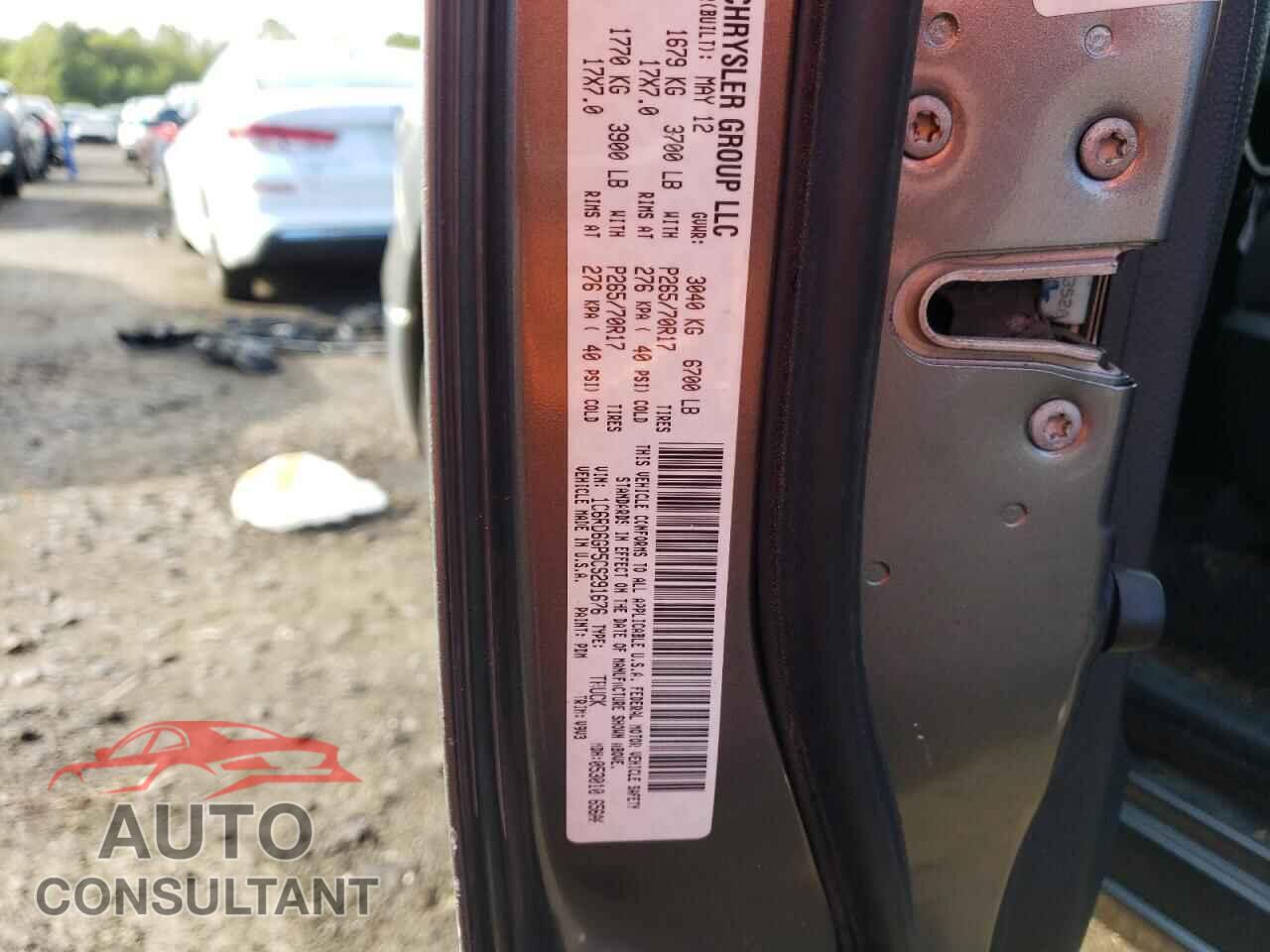 DODGE RAM 1500 2012 - 1C6RD6GP5CS291676