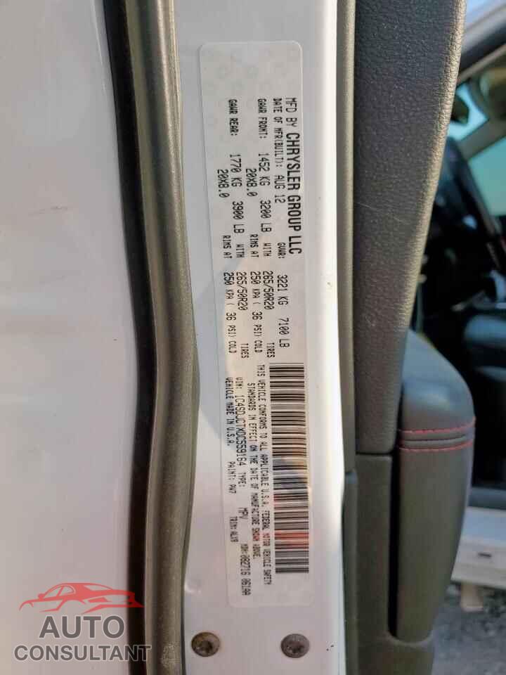 DODGE DURANGO 2013 - 1C4SDJCTXDC559164