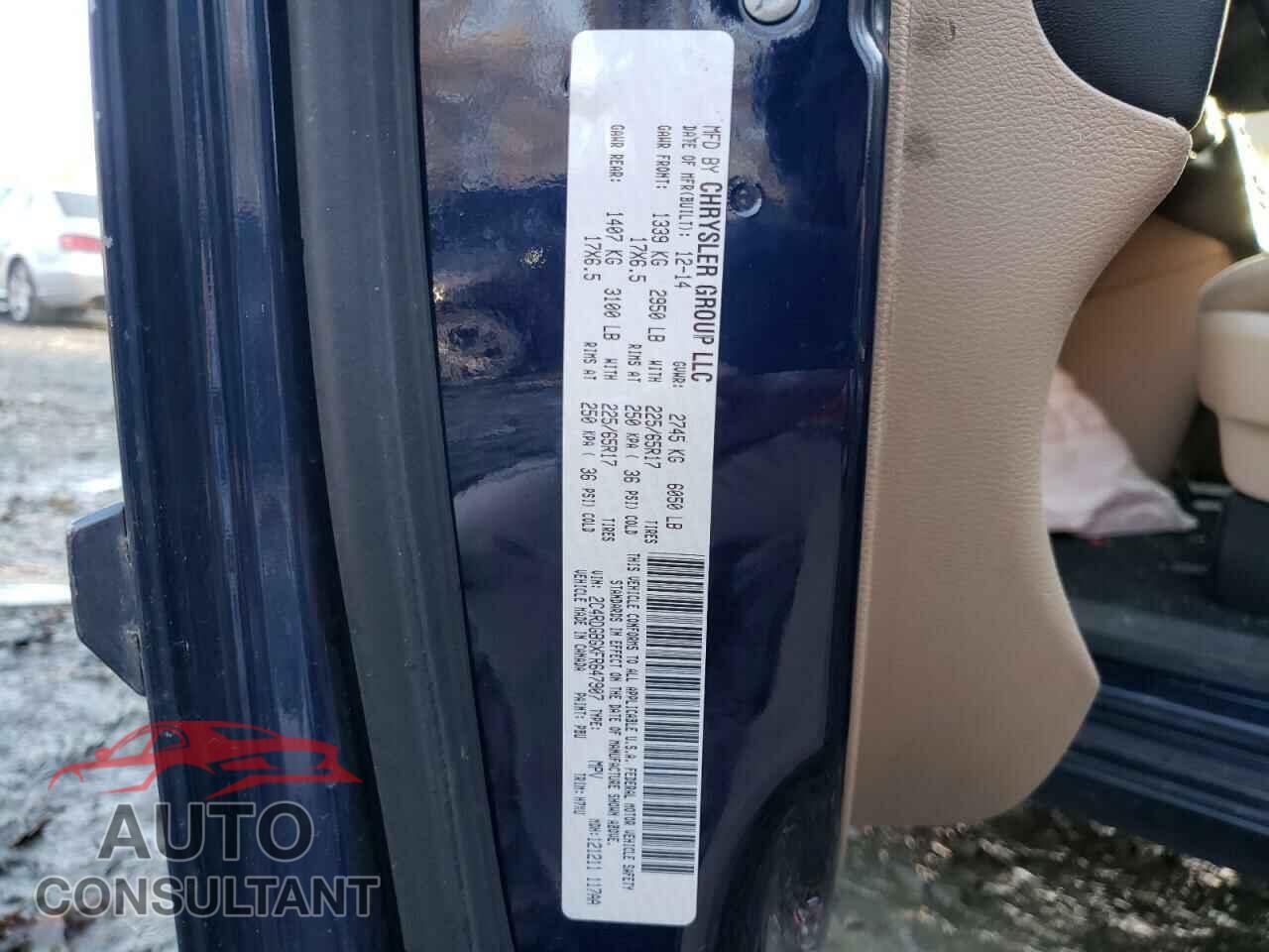 DODGE CARAVAN 2015 - 2C4RDGBGXFR647907