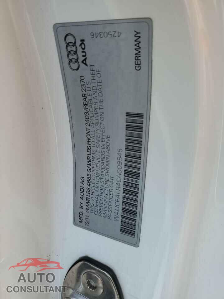 AUDI A5 2012 - WAUCFAFR4CA009545