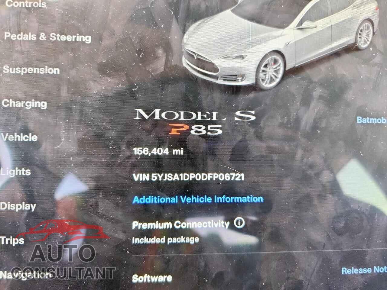 TESLA MODEL S 2013 - 5YJSA1DP0DFP06721