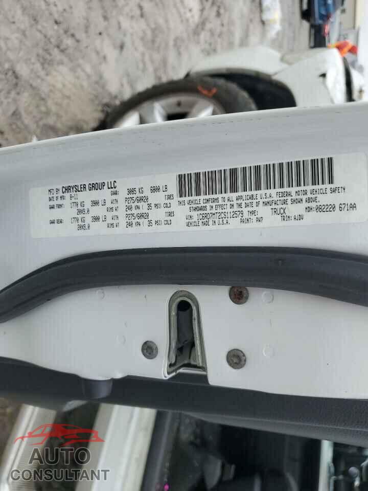 DODGE RAM 1500 2012 - 1C6RD7MT2CS112579