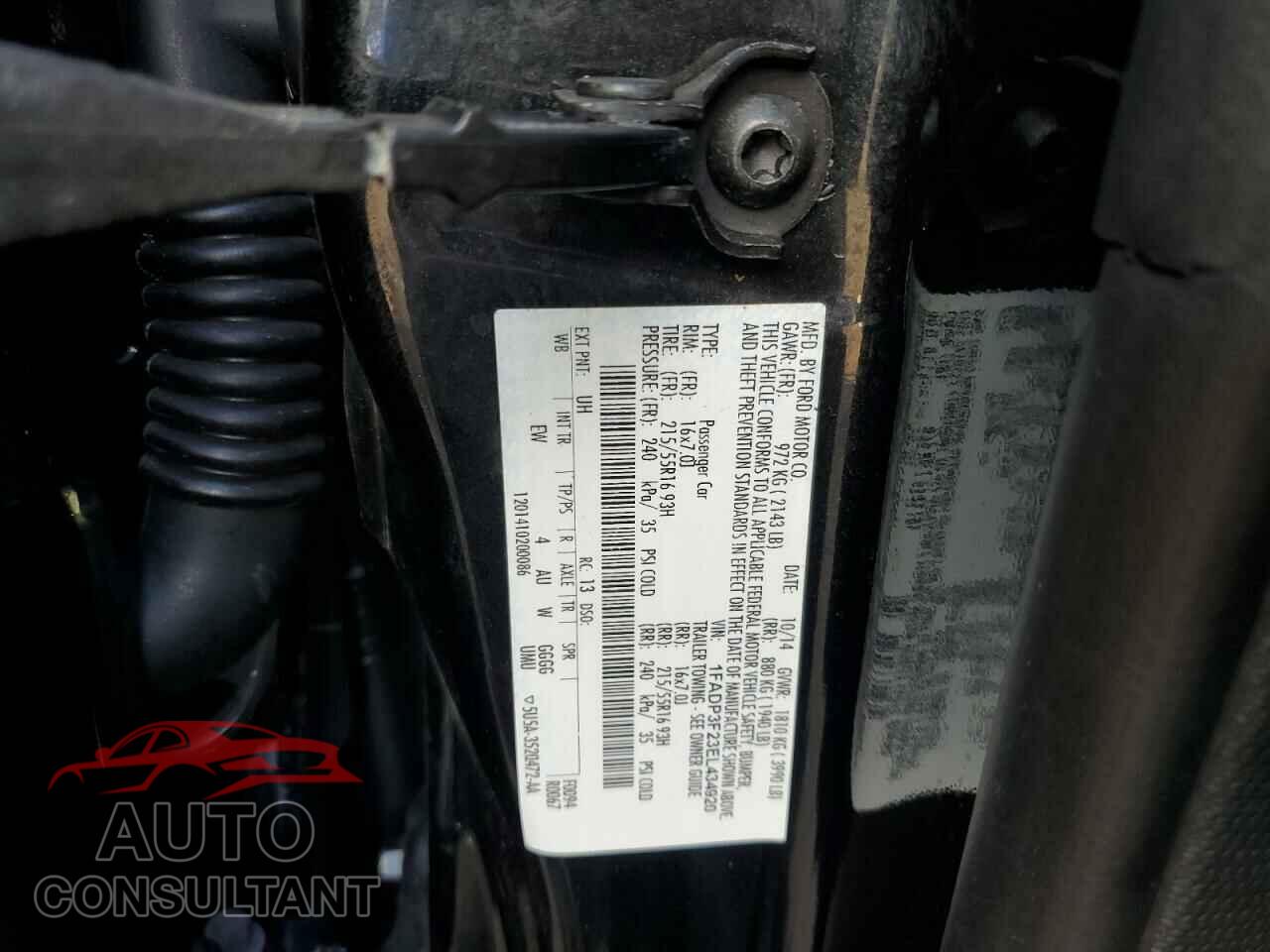 FORD FOCUS 2014 - 1FADP3F23EL434920
