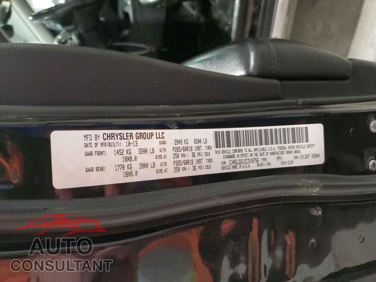 DODGE DURANGO 2014 - 1C4RDJDG1EC318756