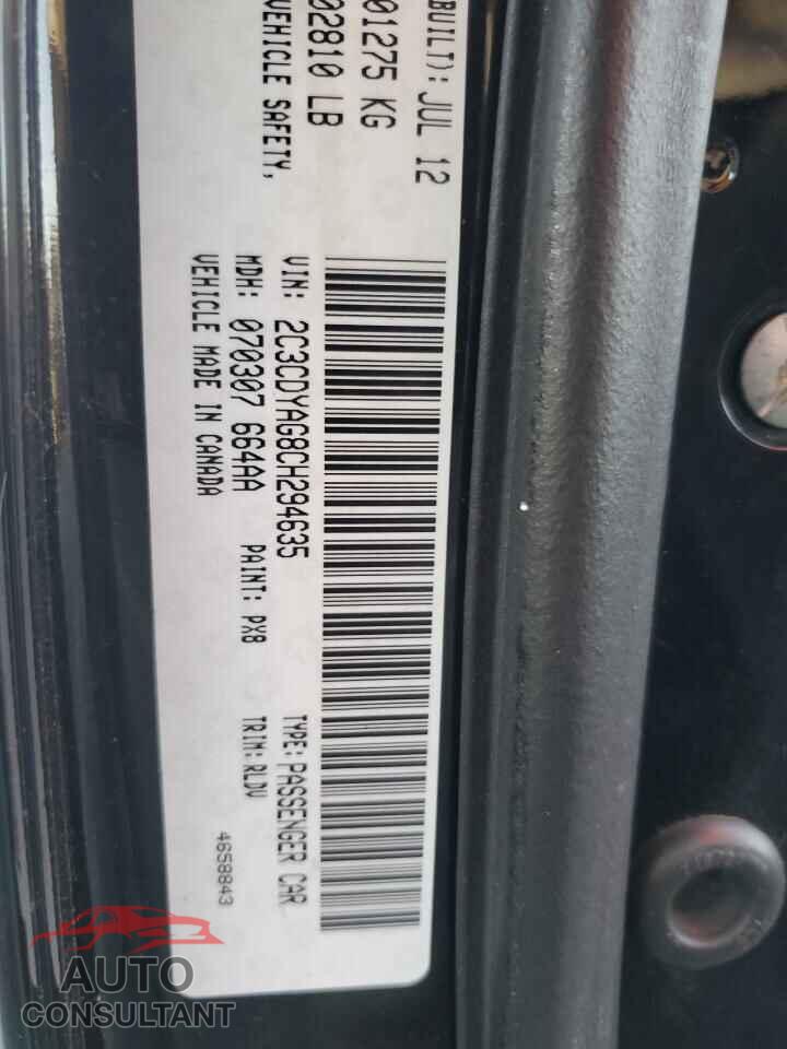 DODGE CHALLENGER 2012 - 2C3CDYAG8CH294635