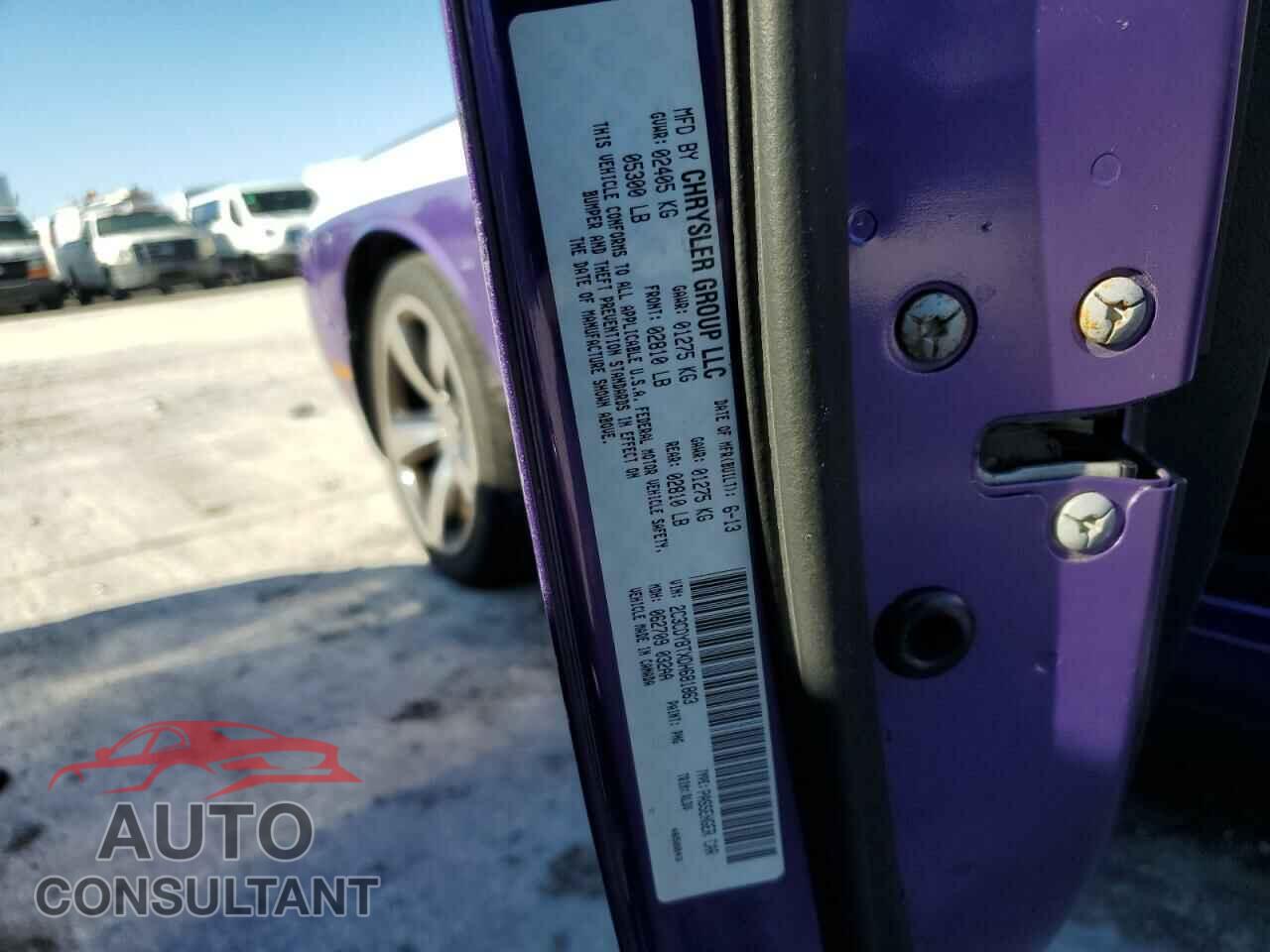 DODGE CHALLENGER 2013 - 2C3CDYBTXDH681863