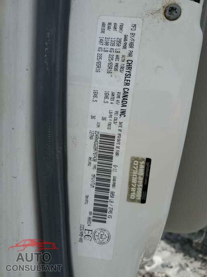 DODGE CARAVAN 2011 - 2D4RN4DG2BR787438